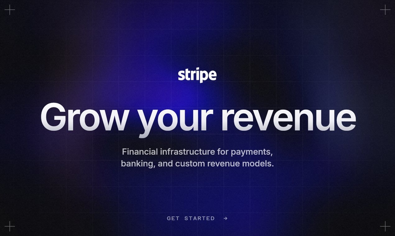 Stripe’s Product Hunt gallery image from its launch kit: “Grow your revenue”
