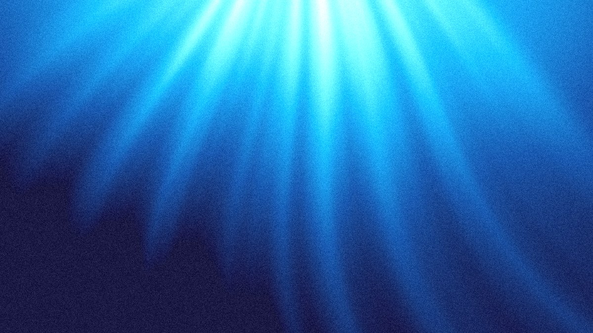 Abyss App Store event card background: sunlight falling into deep blue water