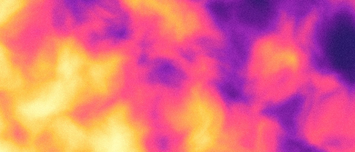 Sunset App Store product page header background: violet dusk into coral and gold