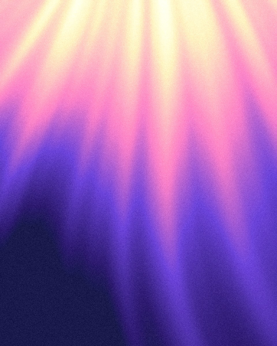 Daybreak Instagram post background: cream and peach light falling through rose into violet