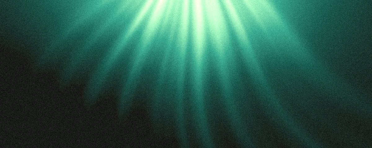 Canopy Notion cover background: pale sun through a green forest canopy