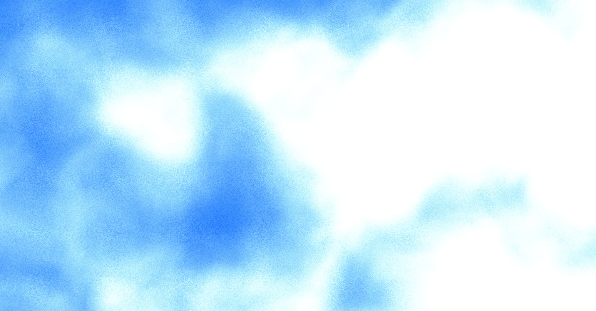Blue Sky OG image background: white cumulus on a clear blue sky