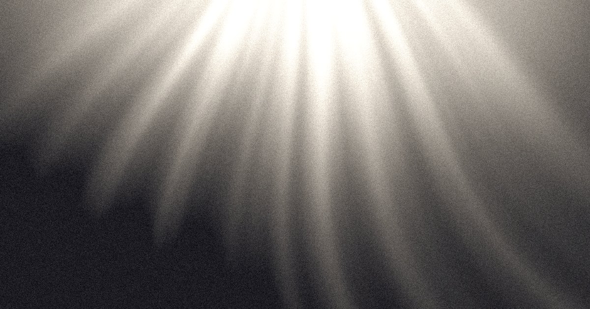 Spotlight OG image background: a white studio light through haze over charcoal
