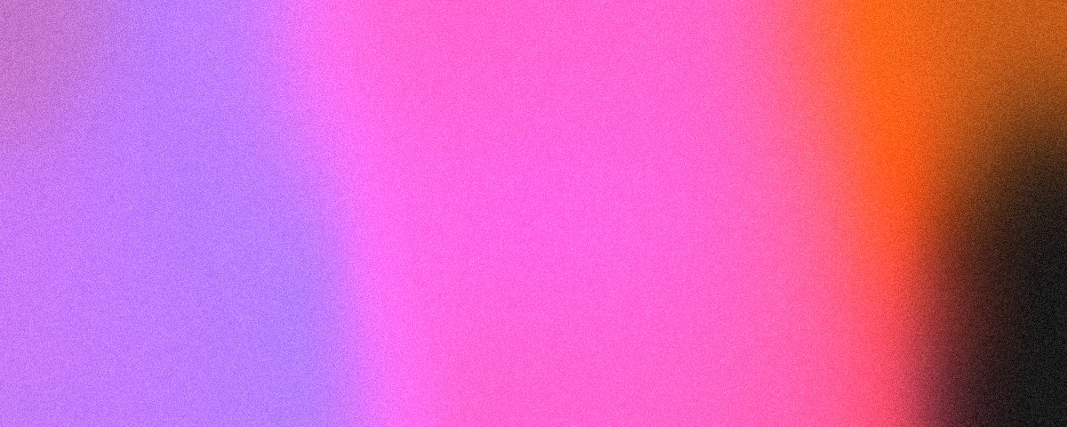 Ember Twitch banner background: orange, pink and violet glowing on near-black