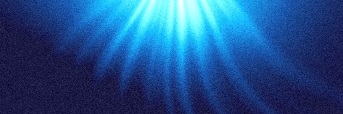 Abyss Twitch panel background: sunlight falling into deep blue water