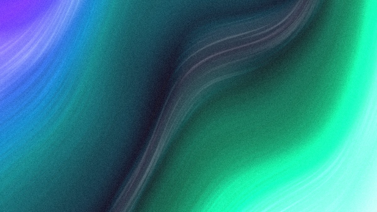 Aurora website hero background: emerald, teal and violet light across a night sky