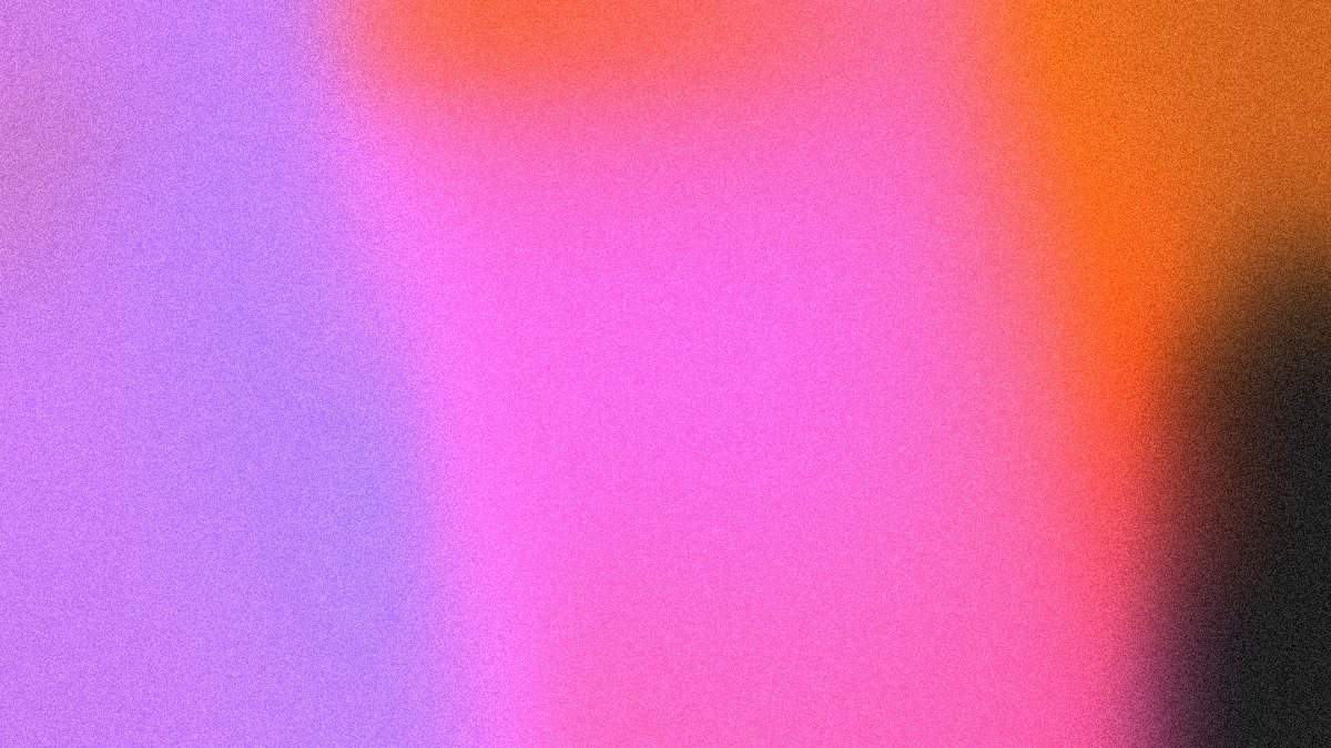 Ember YouTube banner background: orange, pink and violet glowing on near-black