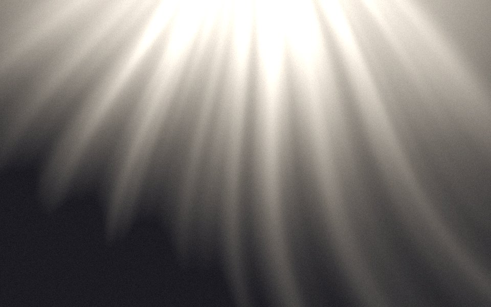 Spotlight: a white studio light through haze over charcoal, light ray mesh gradient wallpaper