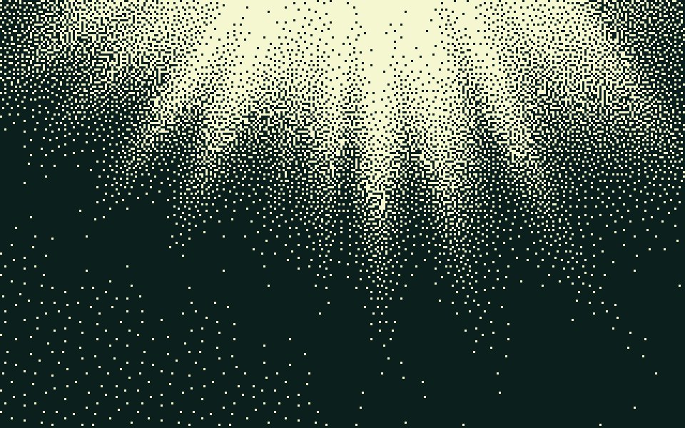 Canopy 1-bit gradient: two colours, its background and one ink