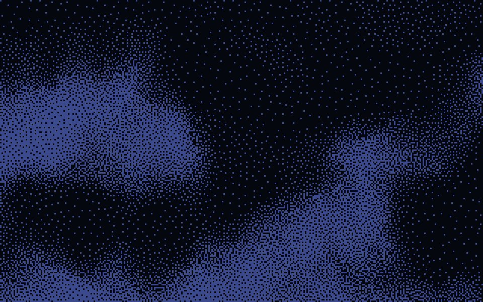Midnight 1-bit gradient: two colours, its background and one ink