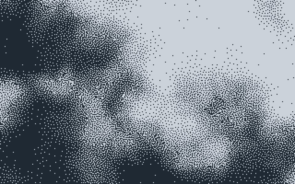 Storm 1-bit gradient: two colours, its background and one ink