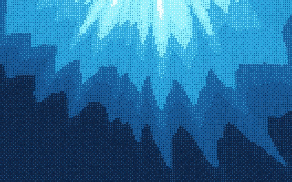 Abyss palette as dither wallpapers