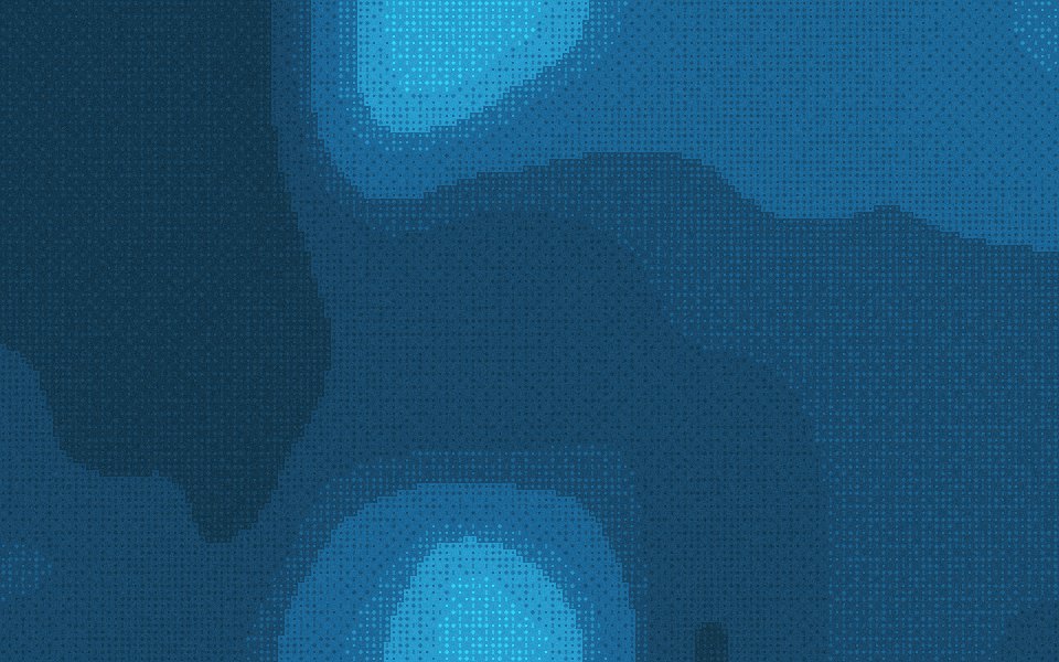 Deep Sea dither wallpaper: navy, ocean blue and a teal glow