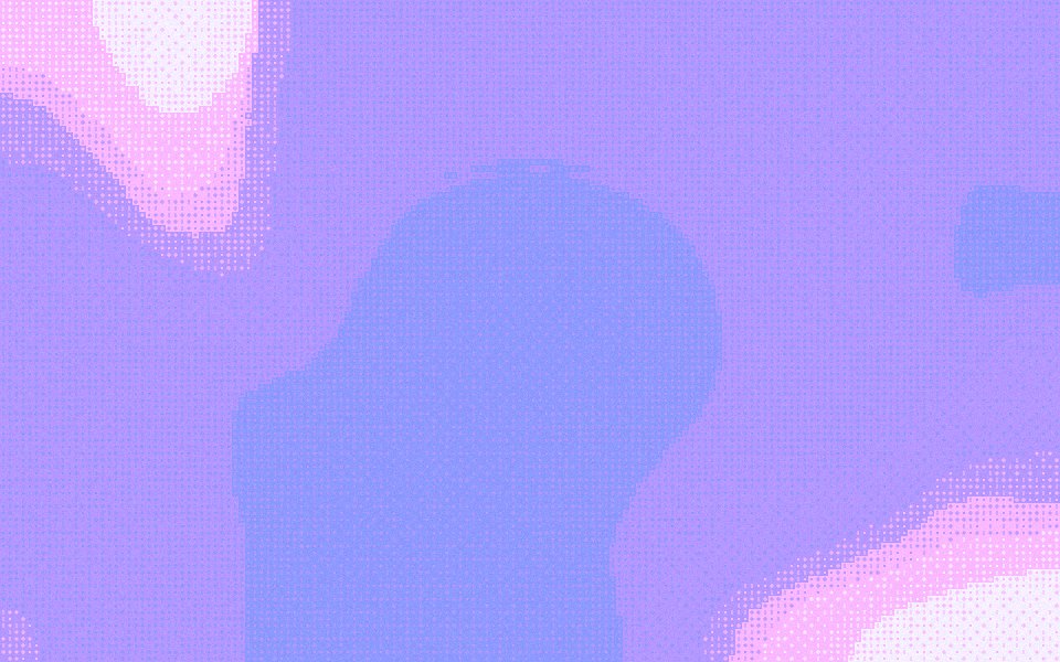 Lavender Haze dither wallpaper: lilac, violet and periwinkle mist