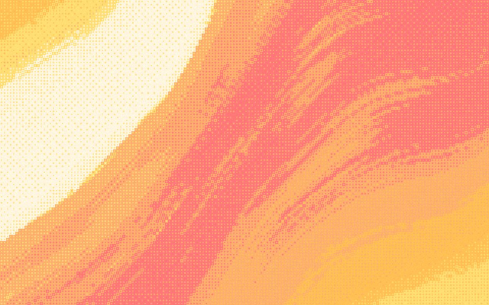 Solar dither wallpaper: warm sunrise amber and coral