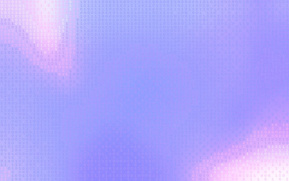 Lavender Haze glyph dither: lilac, violet and periwinkle mist
