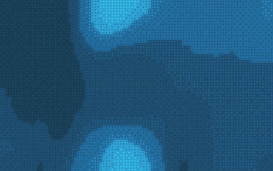 Deep Sea halftone gradient: navy, ocean blue and a teal glow