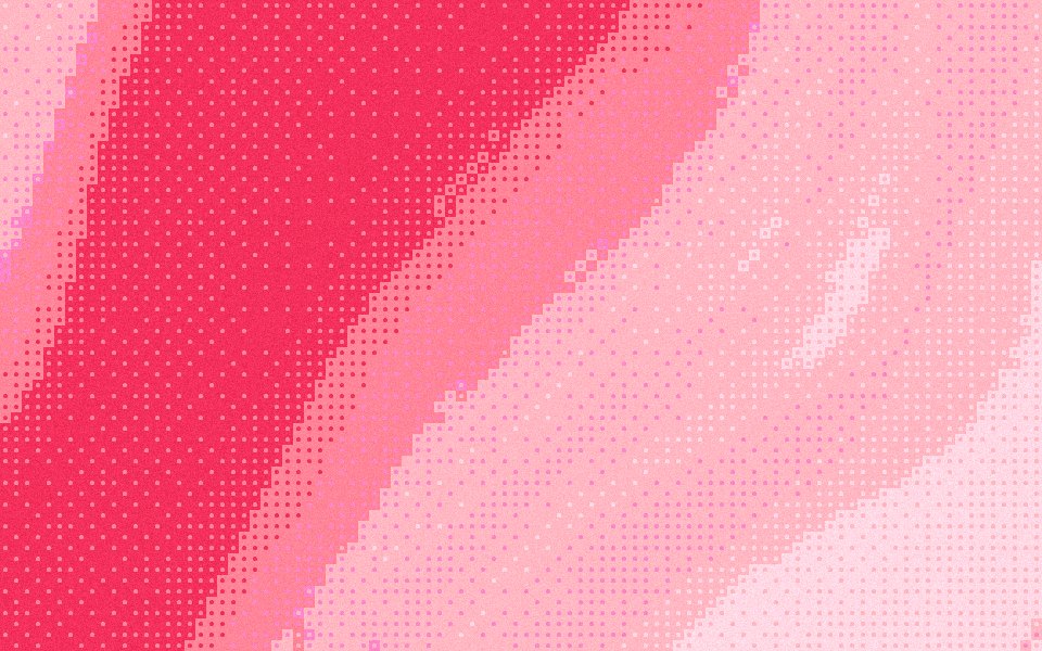 Silk Rose palette as halftone gradients