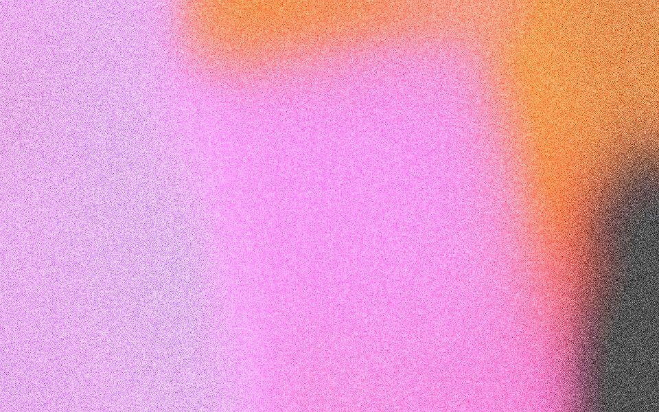 Ember noise gradient: orange, pink and violet glowing on near-black