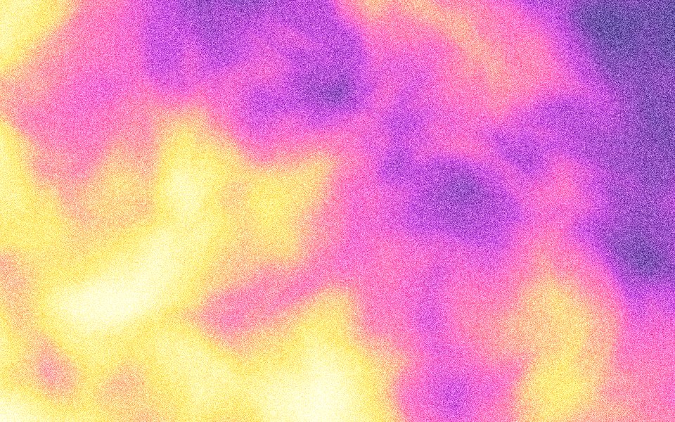 Sunset noise gradient: violet dusk into coral and gold