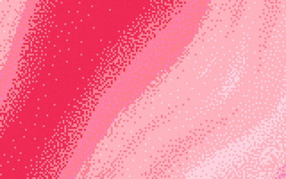 Silk Rose pixel art gradient: rose, pink and blush silk