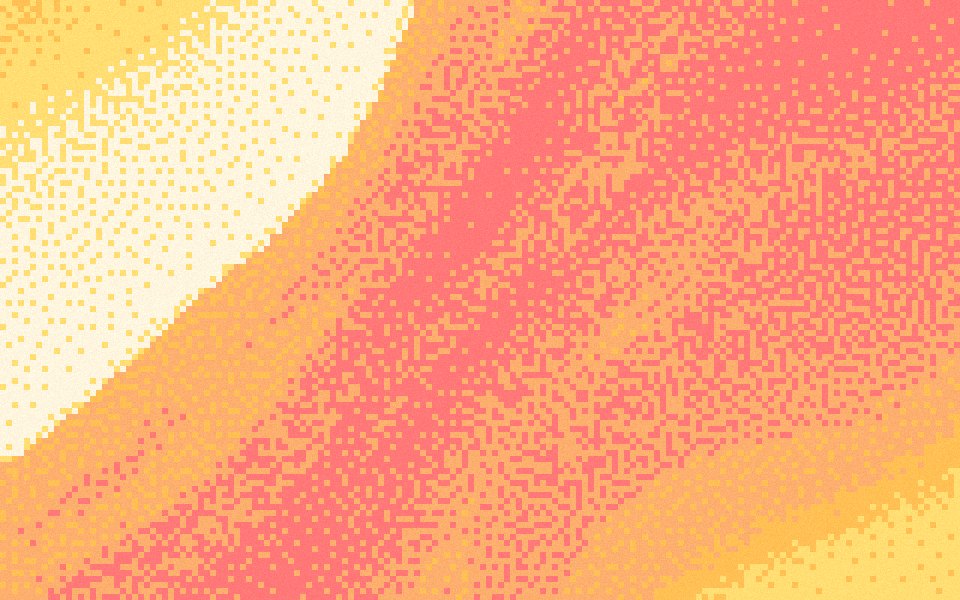 Solar palette as pixel art gradients