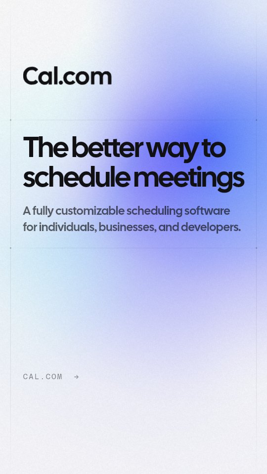 Cal.com story poster, 1080 by 1920