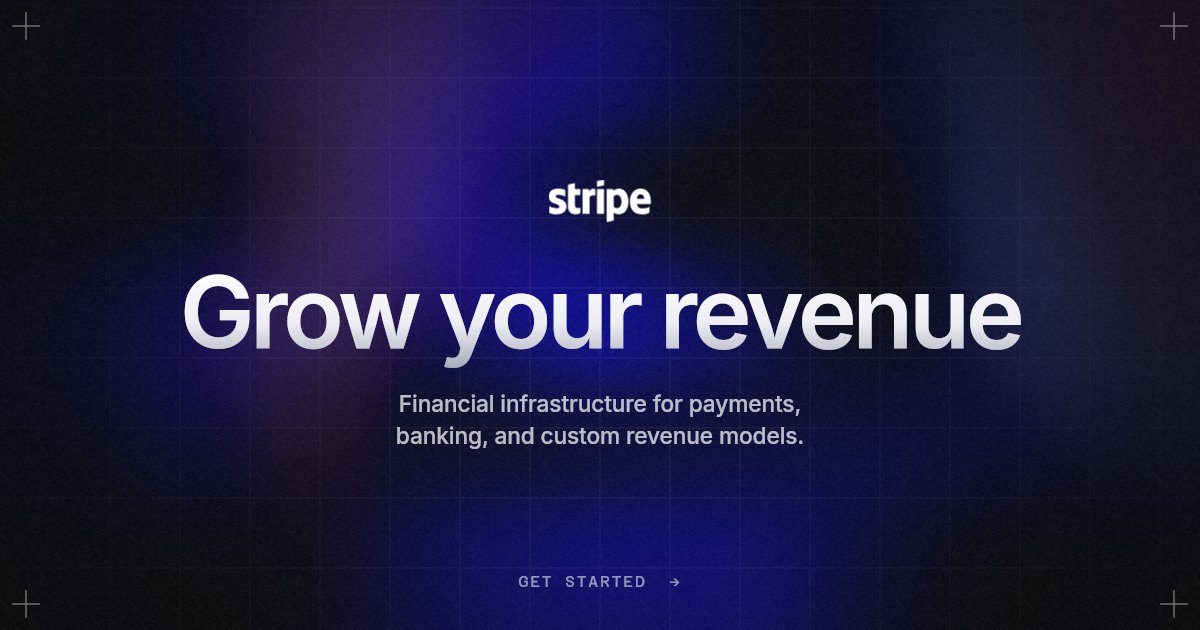 Stripe link preview poster, 1200 by 630